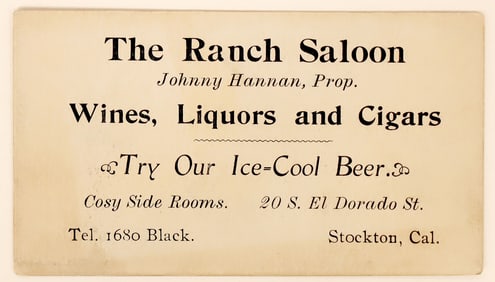 Ranch Saloon Business Card [188972]