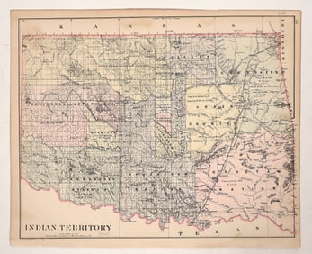 Indian Territory Map, 1887 [191612]