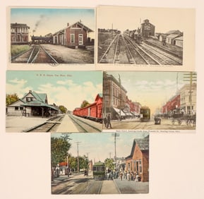 Railroad Postcards, Ohio, c1909-18 [191426]