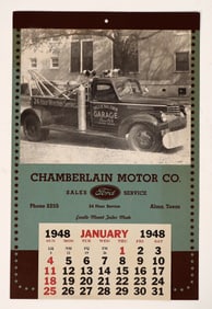 Texas Advertising Calendar, c1948 [191433]