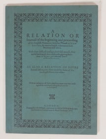 Journal of the Beginning of the English Plantation at Plymouth c.1622/1967 [191749]