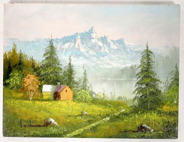 Acrylic Painting, Scenic Western Mountains [193214]