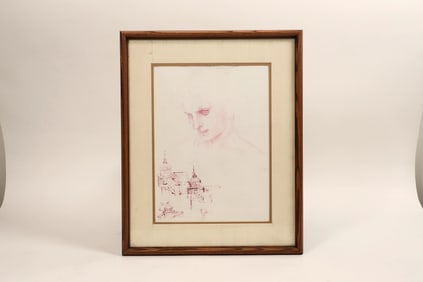 Framed sketch, study for portrait [190756]