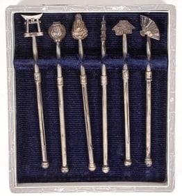 Japanese Silver Swizzle Sticks [193303]