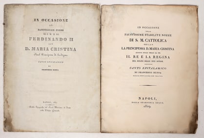 Two Poems in Italian 1829, 1832 [191764]