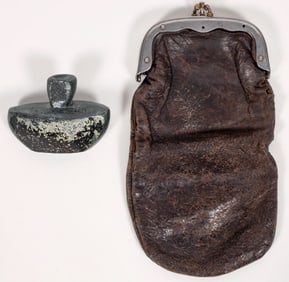 Antique Coin Purse & Money [193299]