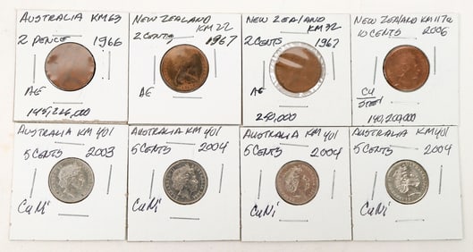Coins of Australia & New Zealand (8) [191129]
