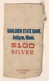 $100 Silver Dahlgren State Bank Coin Bag [192397]