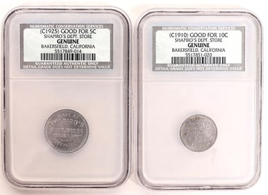 Shapiro's Dept. Store Tokens (2) [191886]