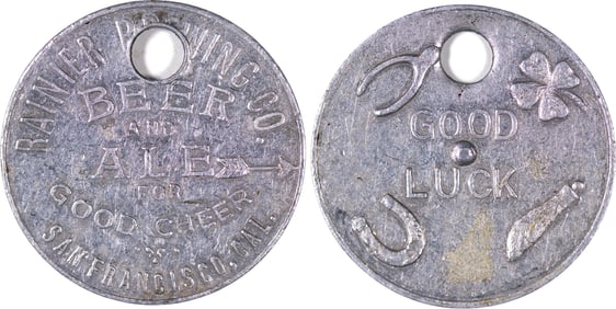 Rainier Beer Token, c 1915 [129297]
