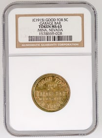 Garage Bar Token: MS 63 [191519]