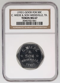C. Wiede & Son Token: MS 67 [191883]