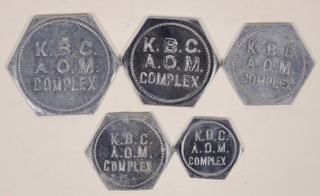 Kanto Base Command Airmen's Open Mess Tokens (5 denominations) [192520]