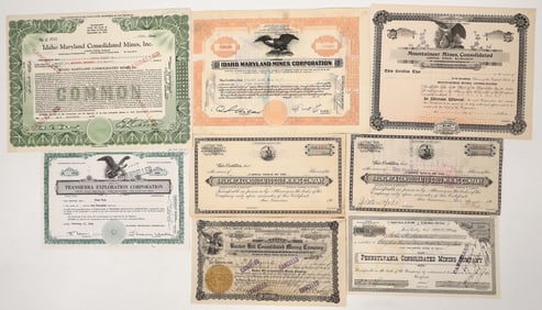 Grass Valley & Nevada City Mining Stocks, 8, 1898-58 [192573]