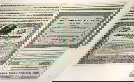 Yuba County Mining Stock Certificates (41) [192709]