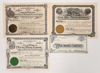 Kern, Fresno, Madera County Mining Stocks 1880-1905 [191906]