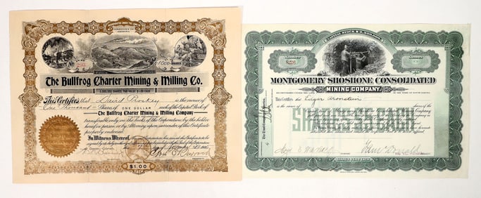 Bullfrog Mining Stock Pair, 1905 [191255]