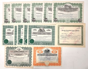 Yerington Related Copper & Gold Stock Collection [192112]