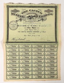 The Cactus Mining Company Stock Certificate [191466]