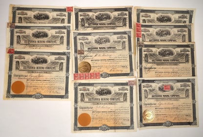 Britannia Mining, Wisconsin, Stocks, 1899-1902 (10) [193053]
