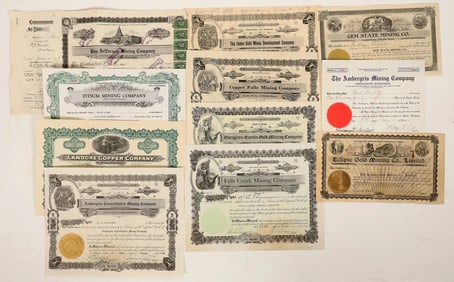 Idaho and Washington Mining Stocks Collection [191406]