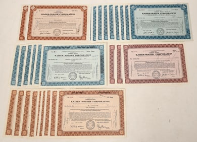 Kaiser Motors Stock Collection, 29 Total [190965]