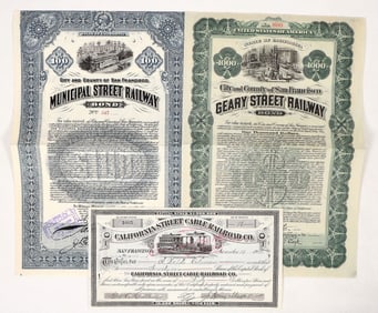 San Francisco Famous Cable Car Bonds and Stocks, 3 [192071]