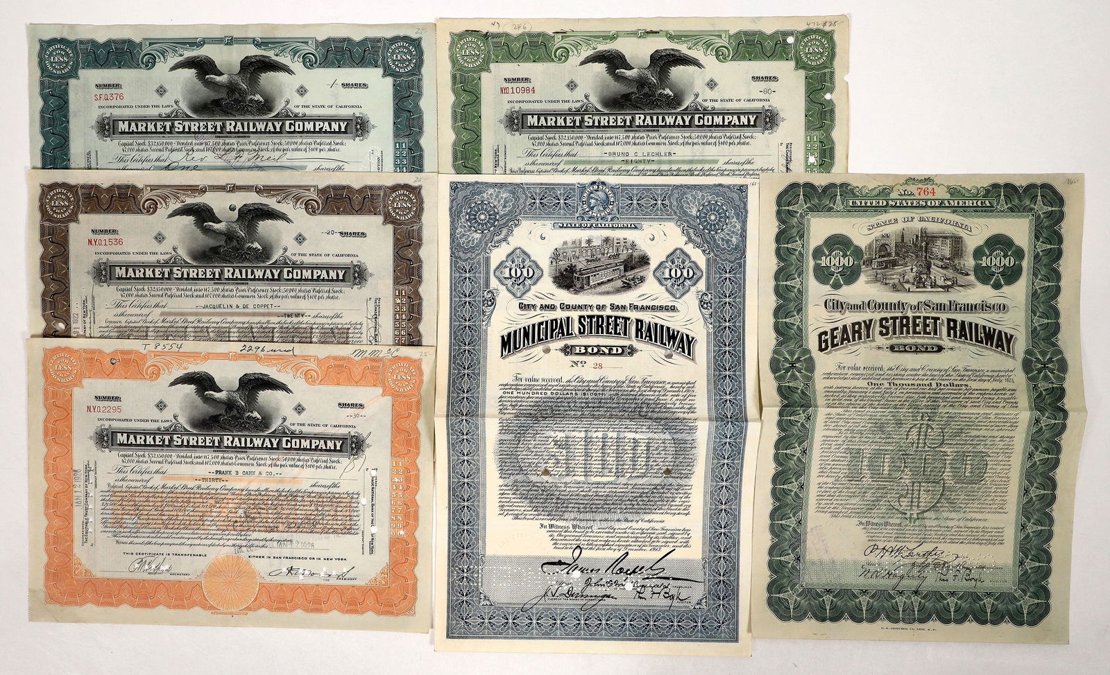 San Francisco Street Rail Stocks and Bonds, 6 [192083] (1 of 1)