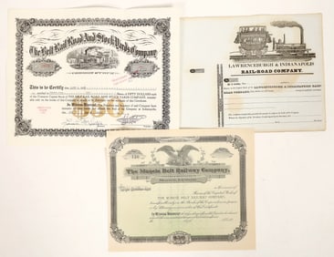 Indiana Railroad Stocks Group [191221]