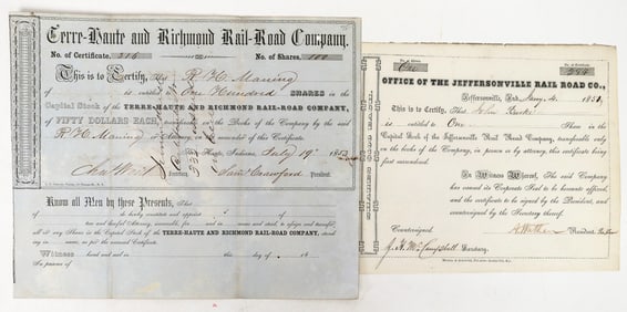 Indiana RR Stock Pair [193019]