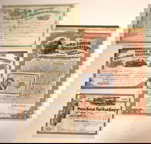 Cancelled Railroad Stock Certificates (4) [192500]