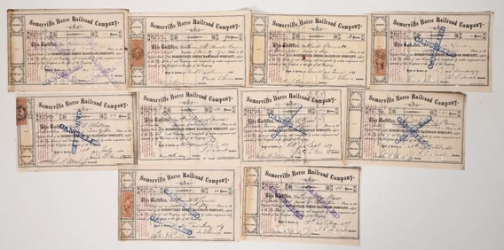 Somerville Horse RR Stocks, 9, 1866-89 [192611]