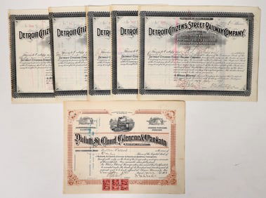 Minnesota & Michigan RR Stocks, 6, 1892-1901 [192604]