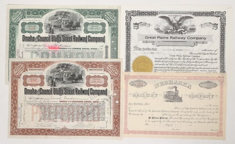 Nebraska RR Stocks, 4 [192339]