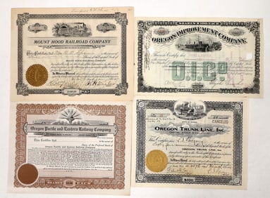 Oregon Railroad Stocks, 4 [192077]