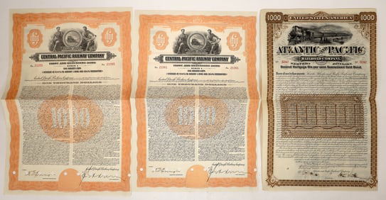 Atlantic Pacific/C. Pacific RR Bonds 1887-1944 [192954]