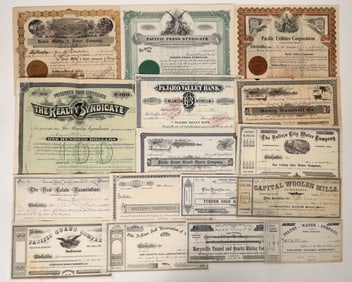Northern California Stock Certificates (15) [192701]