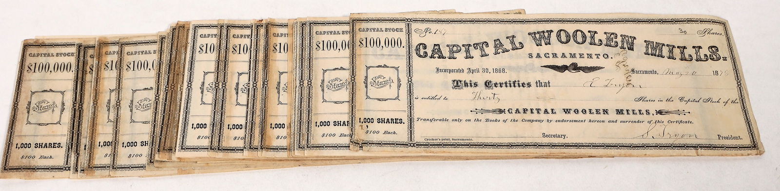 Capital Woolen Stocks, 45 [192196] (1 of 1)