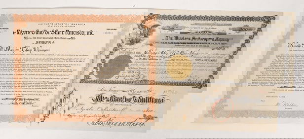 California Stocks and Bank Note (3) [191723]