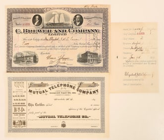 Pair of Hawaiian Stock Certificates [191407]