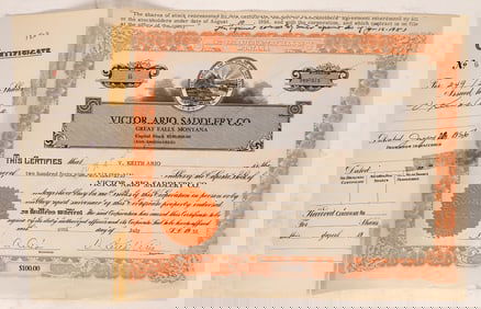 Victor Ario Saddlery Co. Stock - Rare!  1956 [192048]