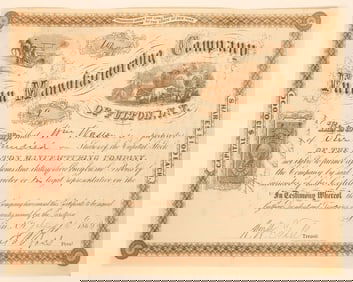 Fulton Manufacturing Stock, 1868 [191084]