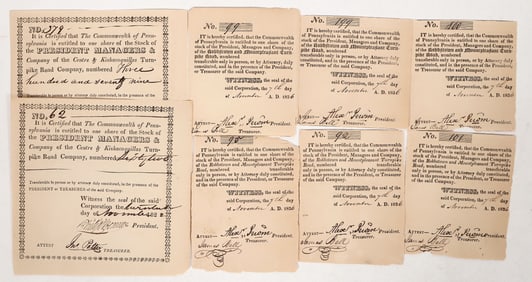 Early Turnpike Road Stock Group, 1822-1826 [191918]