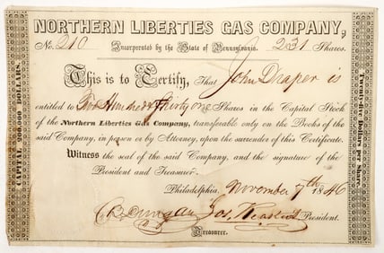 Northern Liberties Gas Company Stock [191362]