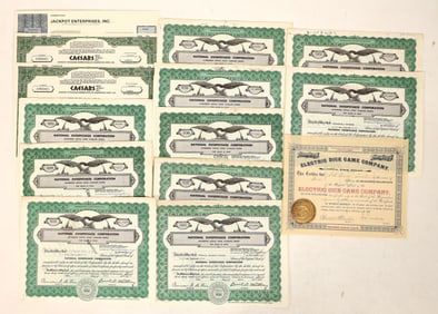 Gambling Stocks, 4 Different, 13 Total [191032]