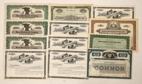 Phonograph Stocks, 6 Different with Dupes [191100]