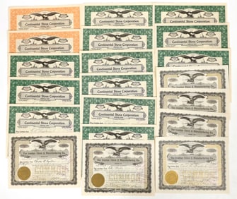 Stove Company Stocks, 3 Different, 20 Total [191181]