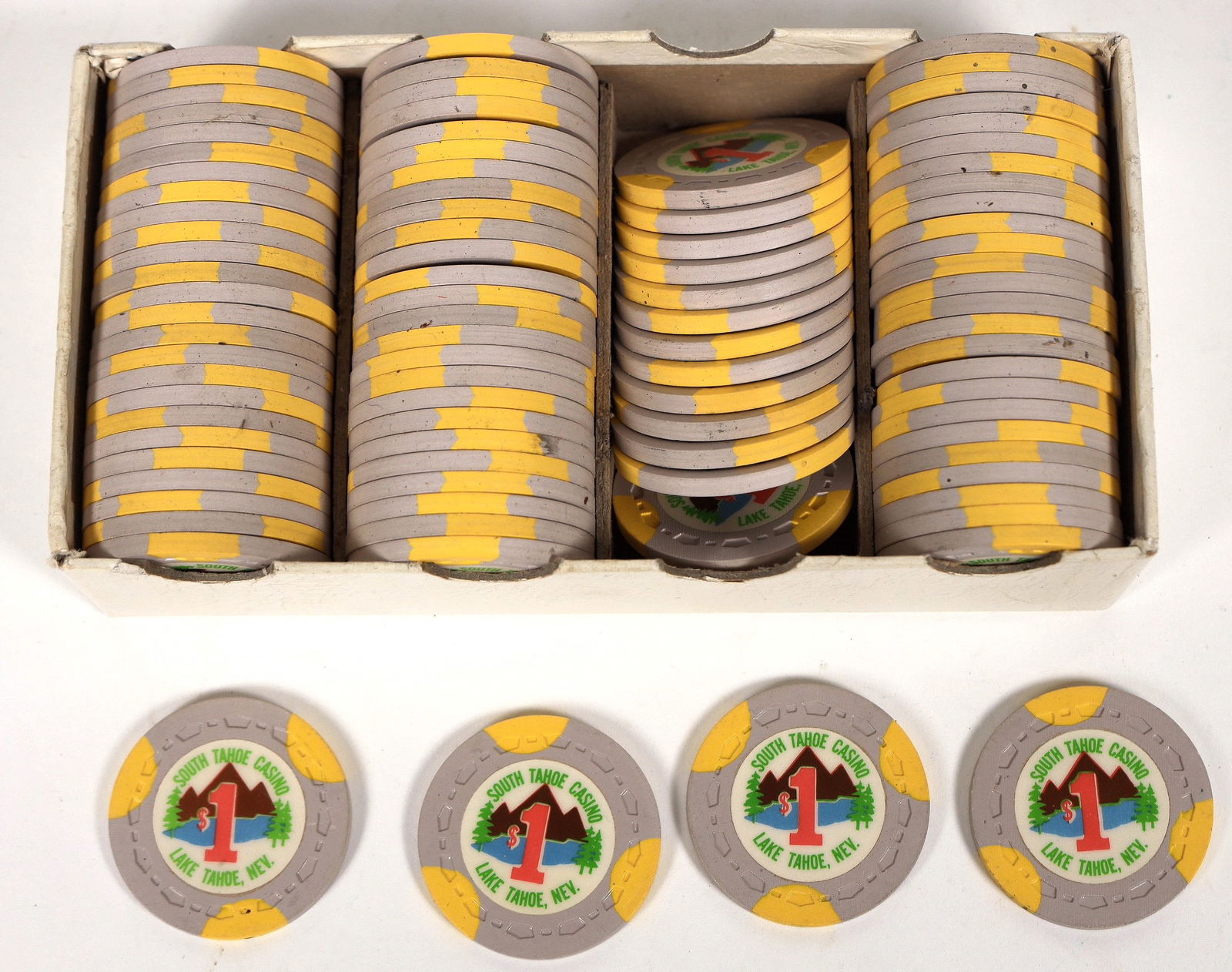 South Tahoe Casino $1 Gaming Chips (97) [193987] (1 of 2)