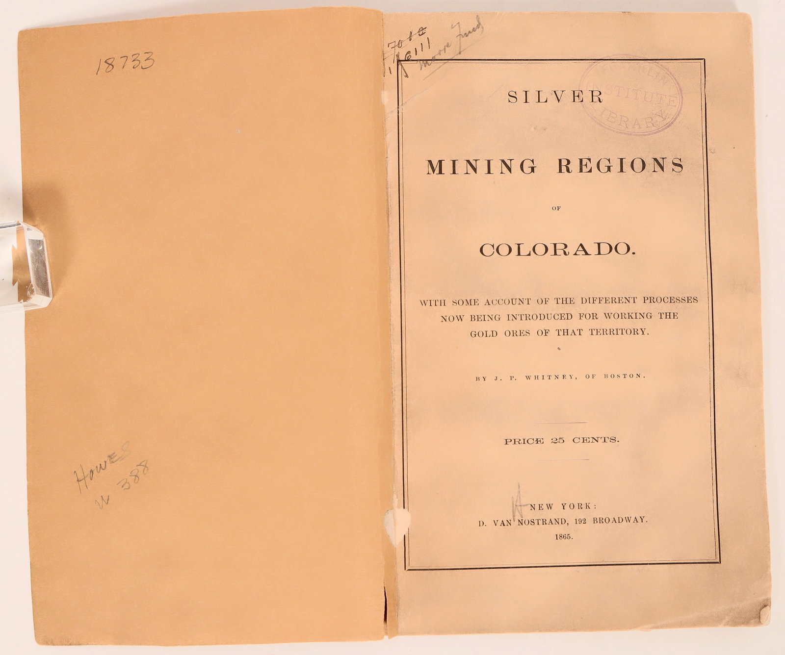 Silver Mining Regions in Colorado, JP Whitney [182813] (1 of 3)