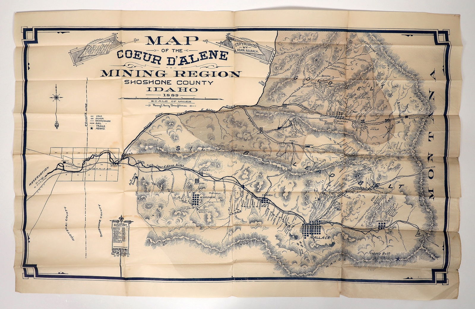 Coeur d'Alene Mining District Map, 1899 [194082] (1 of 6)